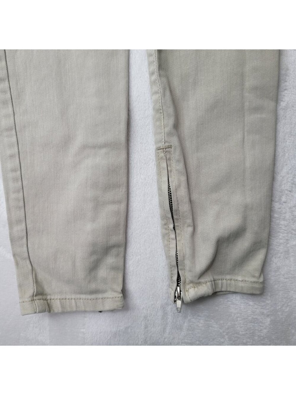 Pacsun Men's Active Stretch Beige Drawstring Zippered Ankle Jogger Pants Size S - Picture 6 of 12
